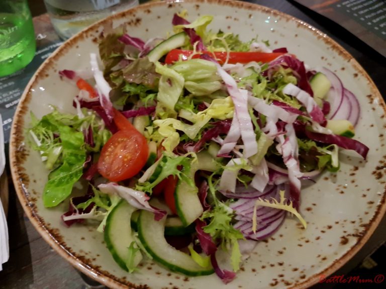 mid-week stay at bluestone - a salad at the oak tree restaurant at bluestone