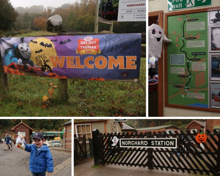 a fun day out with Thomas the tank engine - photo collage from Forest of Dean Railway Thomas day out