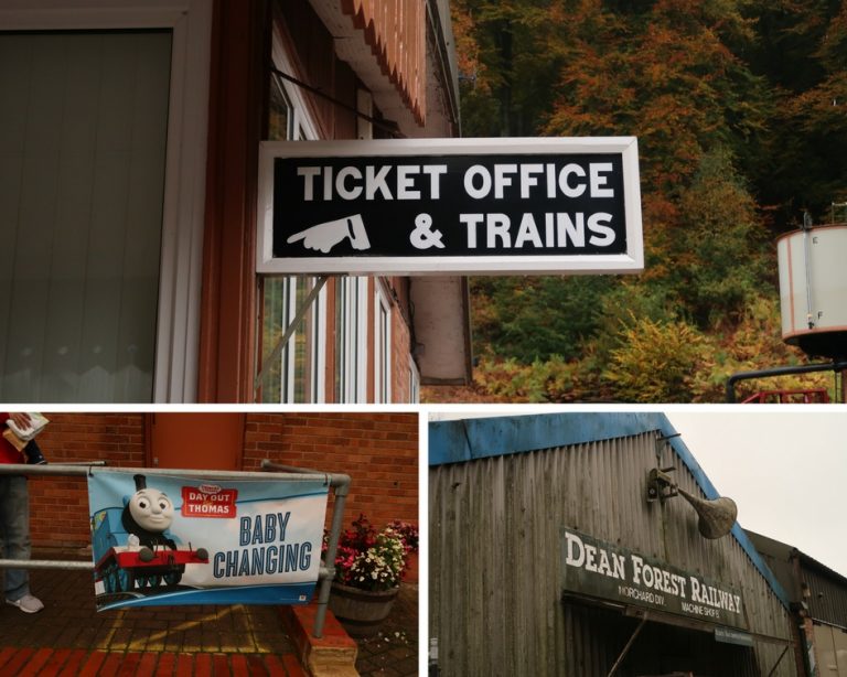 a fun day out with Thomas the tank engine - photo collage from Forest of Dean Railway Thomas day out