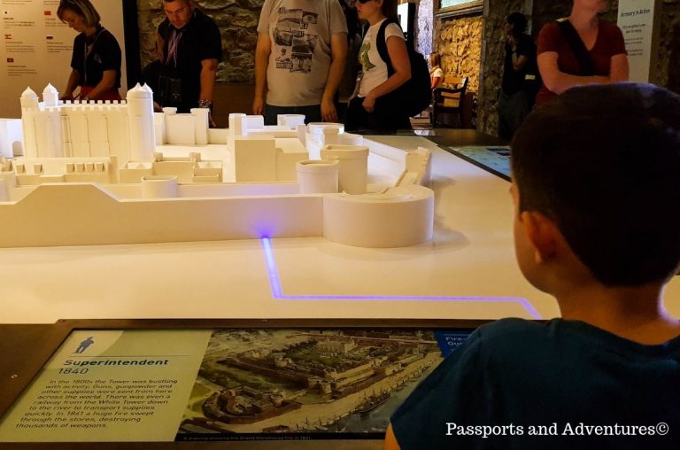 An interactive model of the Tower of London found on the top floor of the White Tower