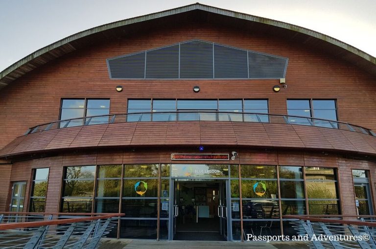 The front of the Bluestone Blue Lagoon water park in West Wales