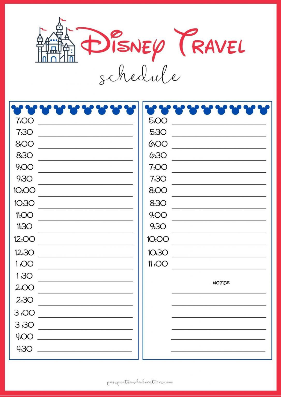 41 Best Ideas For Coloring Blank Disney Itinerary Template