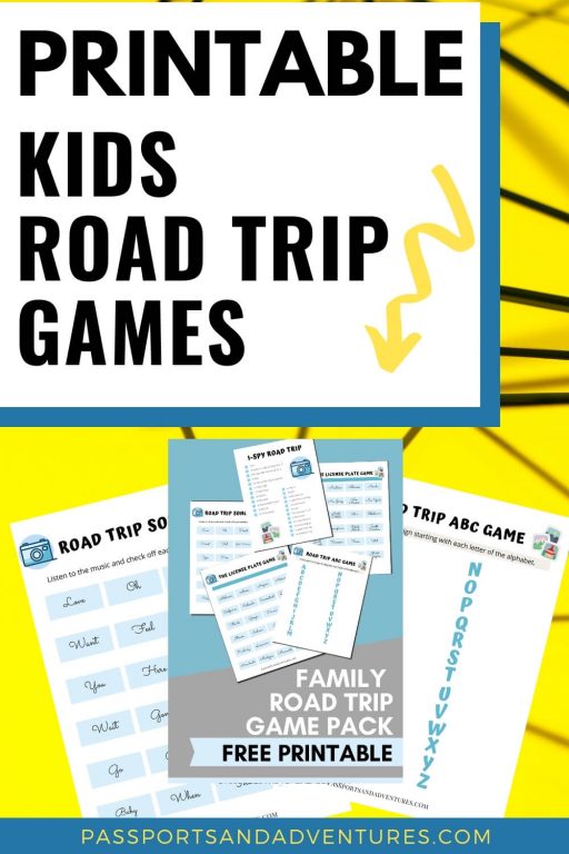🚗 20 FREE Printable Roadtrip Games for Kids