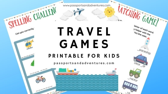 Free Printable Travel Games for Kids