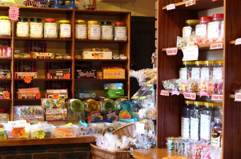 A picture of the sweet shop at the Brecon Mountain Railway