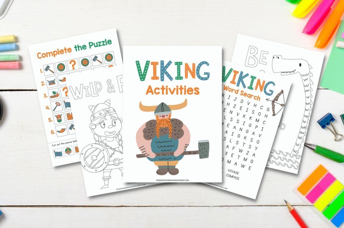 Fun Viking Activity Book Printable (6 Viking Worksheets)