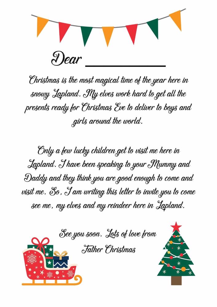 Santa Invitation Letter to Lapland - Passports and Adventures